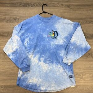 Disney Parks Disneyland Lilo & Stitch Blue Tie Dye Spirit Jersey Hawaii Unisex S